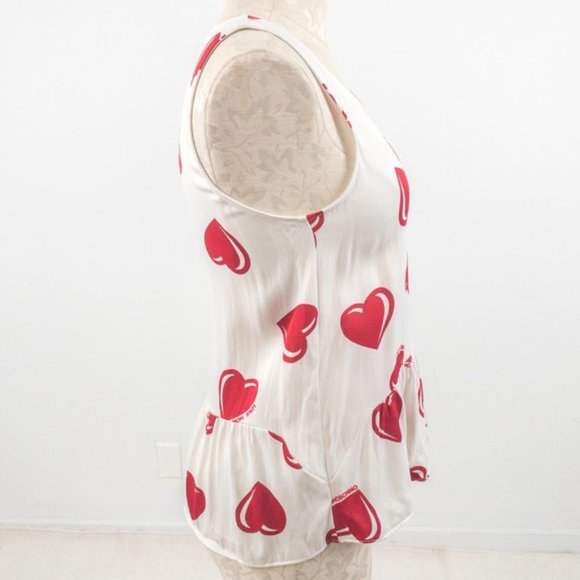 Moschino S/M Valentines Hearts Tank Top AS-IS Glam Halloween Costume - Picture 3 of 9